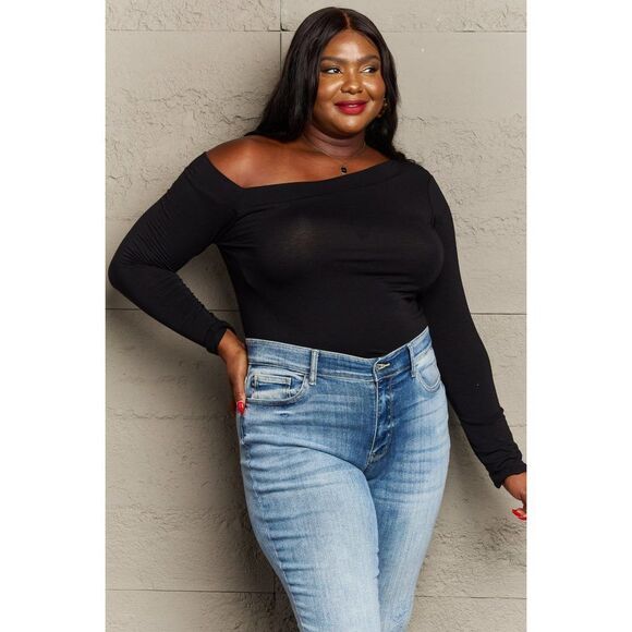 Culture Code Fall For You Full Size Asymetrical Neck Long Sleeve Top - Picture 6 of 10